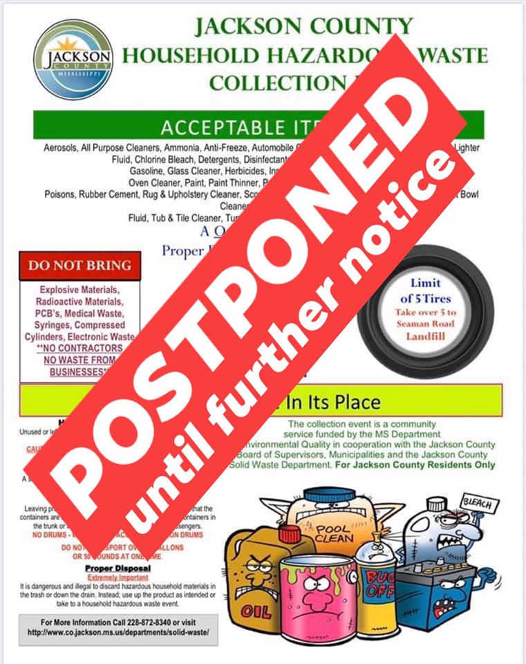 HHW Collection Day Postponed